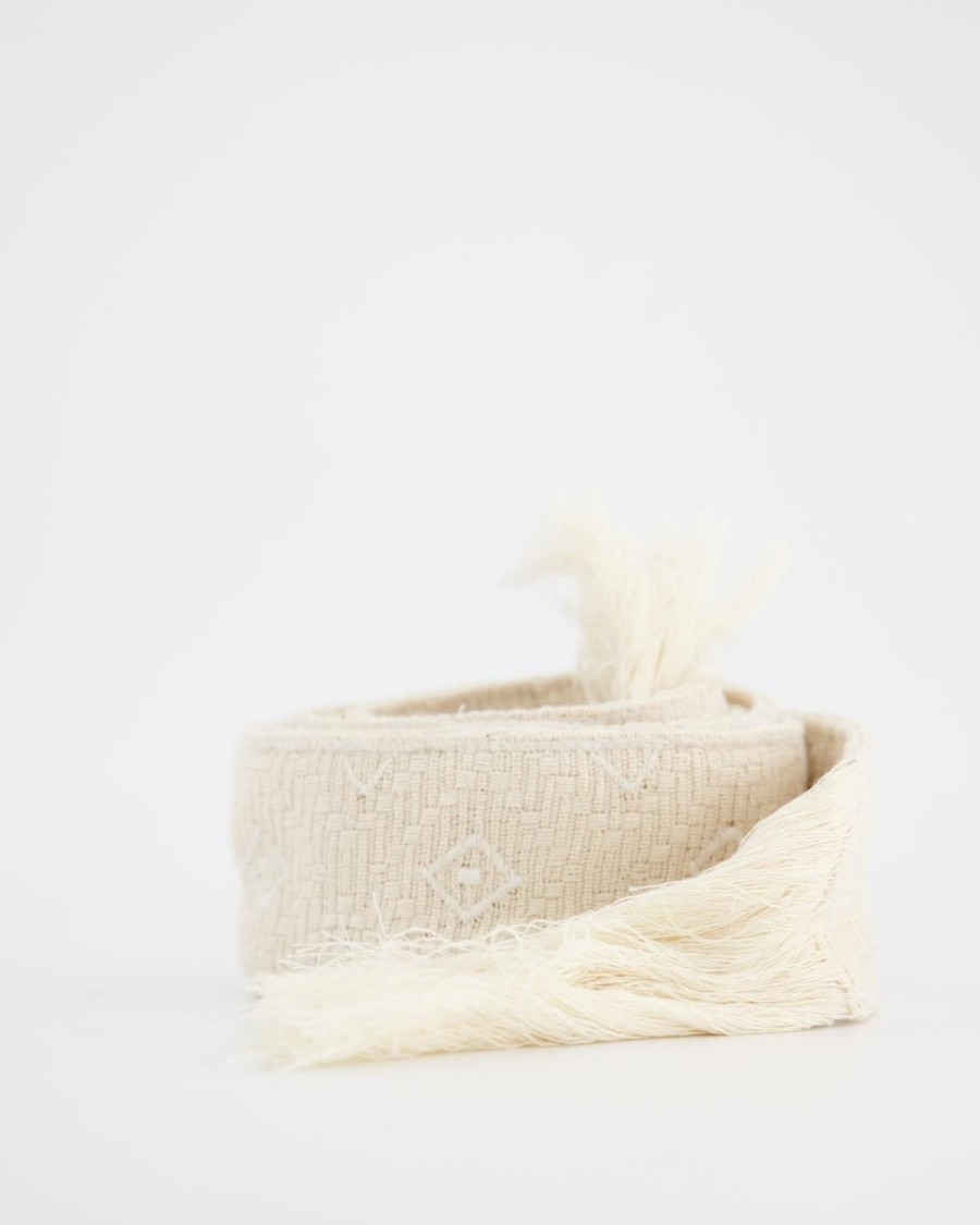 Old Khaki Belts | Women'S Cali Woven Waist Tie Woven Belt Milk