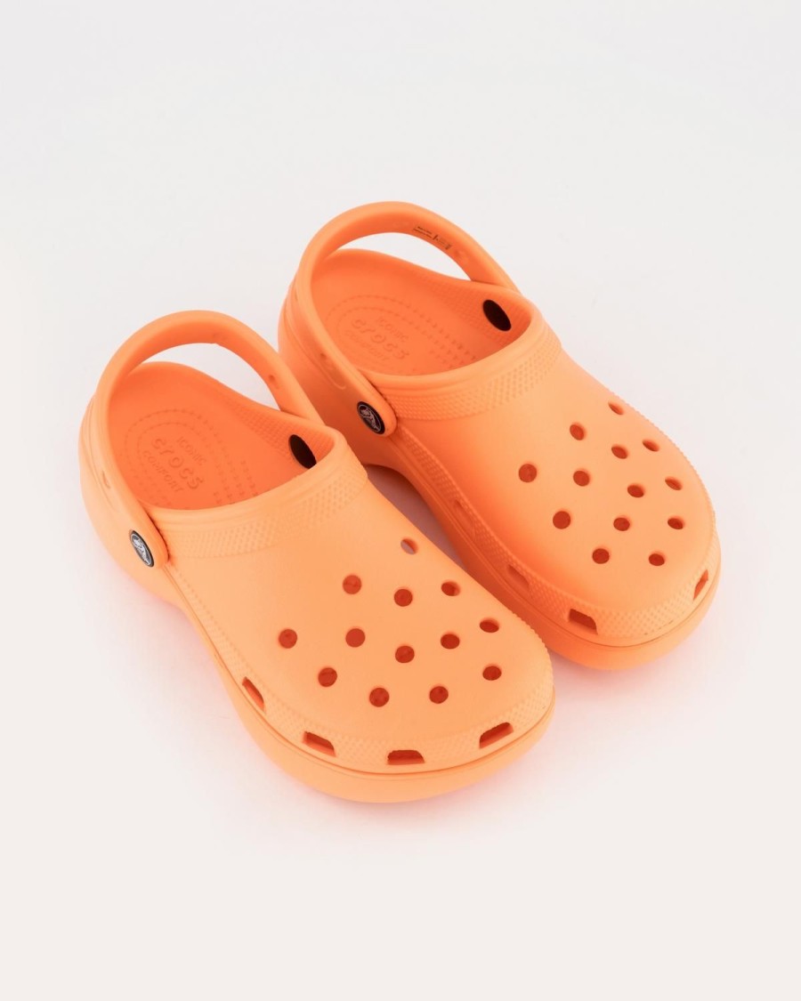 Old Khaki Sandals | Women'S Crocs Classic Platform Clog Peach