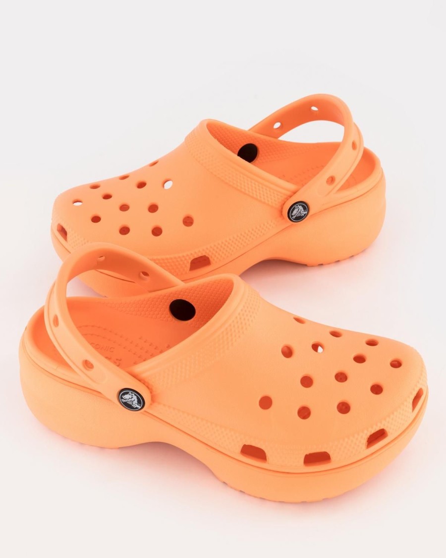 Old Khaki Sandals | Women'S Crocs Classic Platform Clog Peach