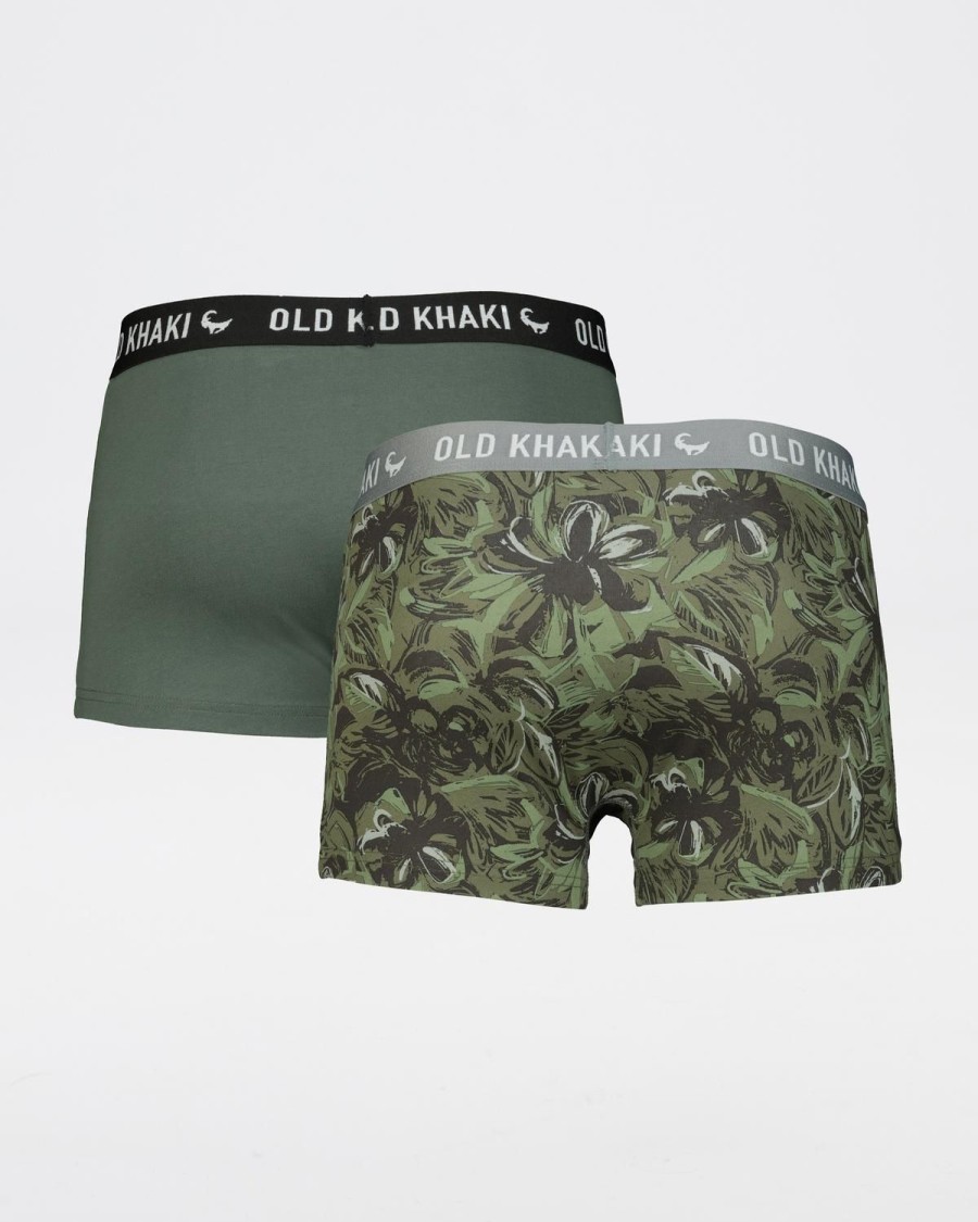 Old Khaki Socks & Underwear | Men'S 2-Pack Boxer Briefs Green