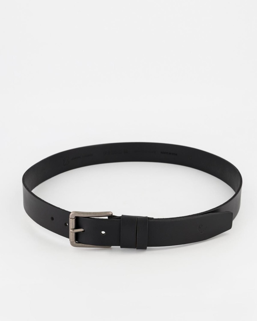 Old Khaki Bags & Wallets | Men'S Josh Double Loop Leather Belt Black