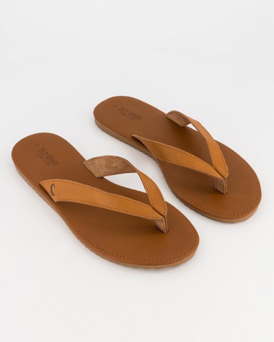 Old Khaki Sandals | Men'S Cyrus Leather Sandal Tan