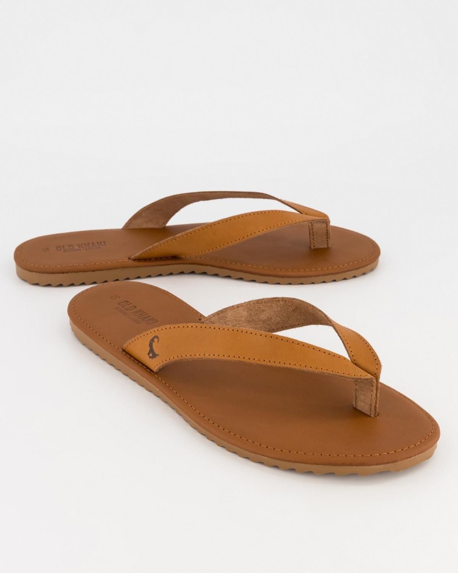 Old Khaki Sandals | Men'S Cyrus Leather Sandal Tan