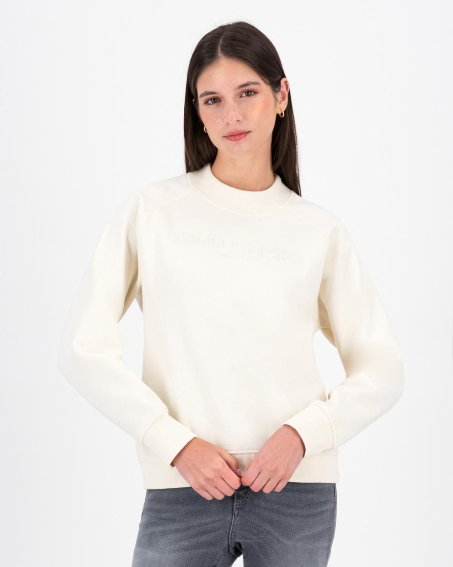 Old Khaki Knitwear & Sweats | Women'S Cayla Embossed Sweat Milk