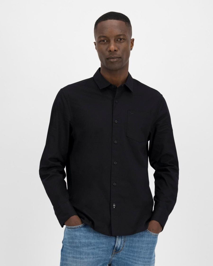 Old Khaki Shirts | Men'S Andi Slim Fit Shirt Black