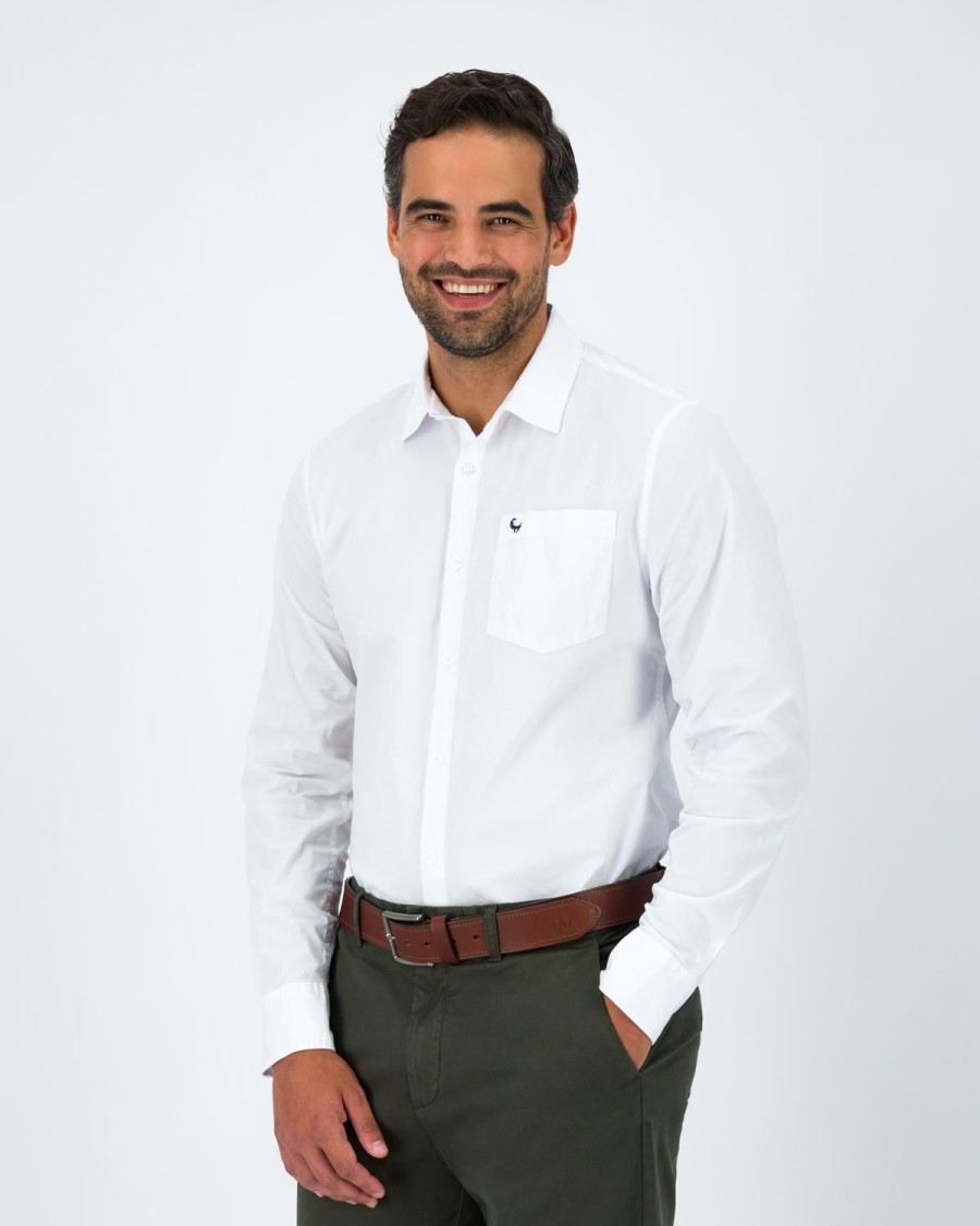 Old Khaki Shirts | Men'S Andi Slim Fit Shirt White