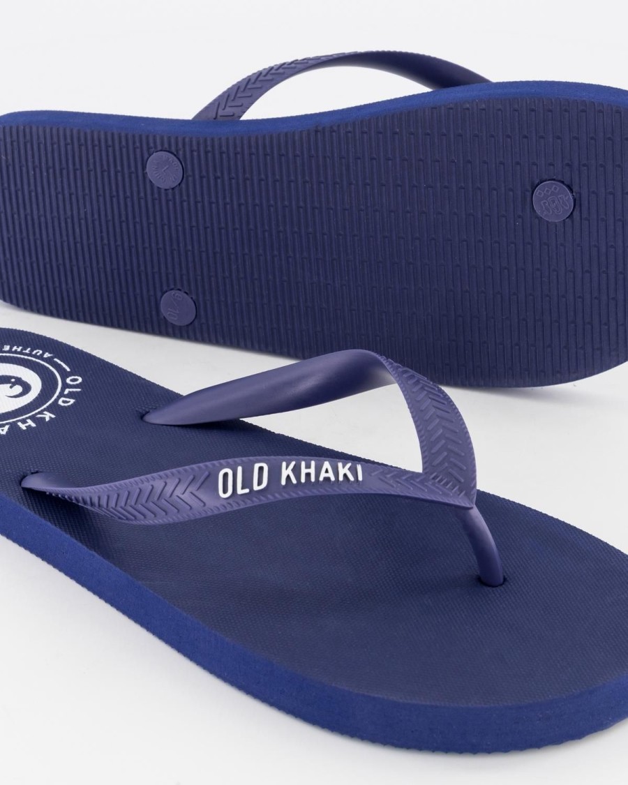 Old Khaki Flip-Flops | Men'S Plain Pacifico Flip Flop Navy