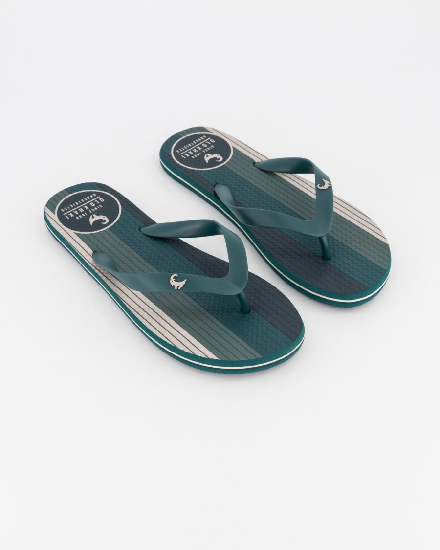 Old Khaki Flip-Flops | Men'S Pacifico Flip Flop Emerald