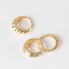 Old Khaki Jewellery | Women'S Twisted Rings 3-Pack Gold