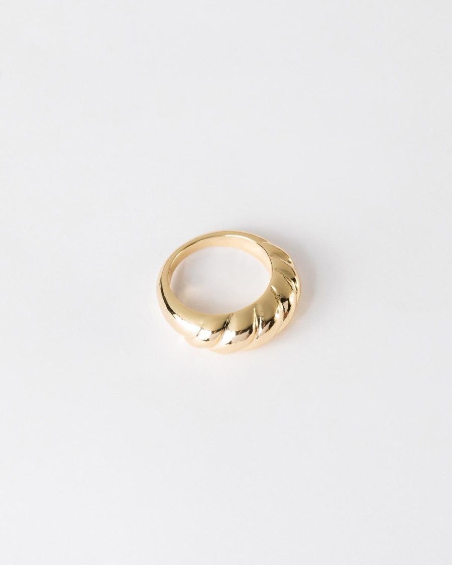 Old Khaki Jewellery | Women'S Twisted Rings 3-Pack Gold