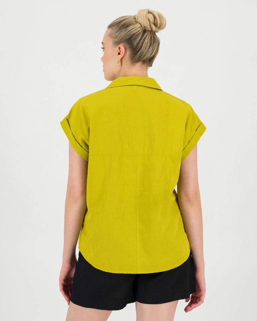 Old Khaki Shirts & Blouses | Women'S Adley Shirt Chartreuse