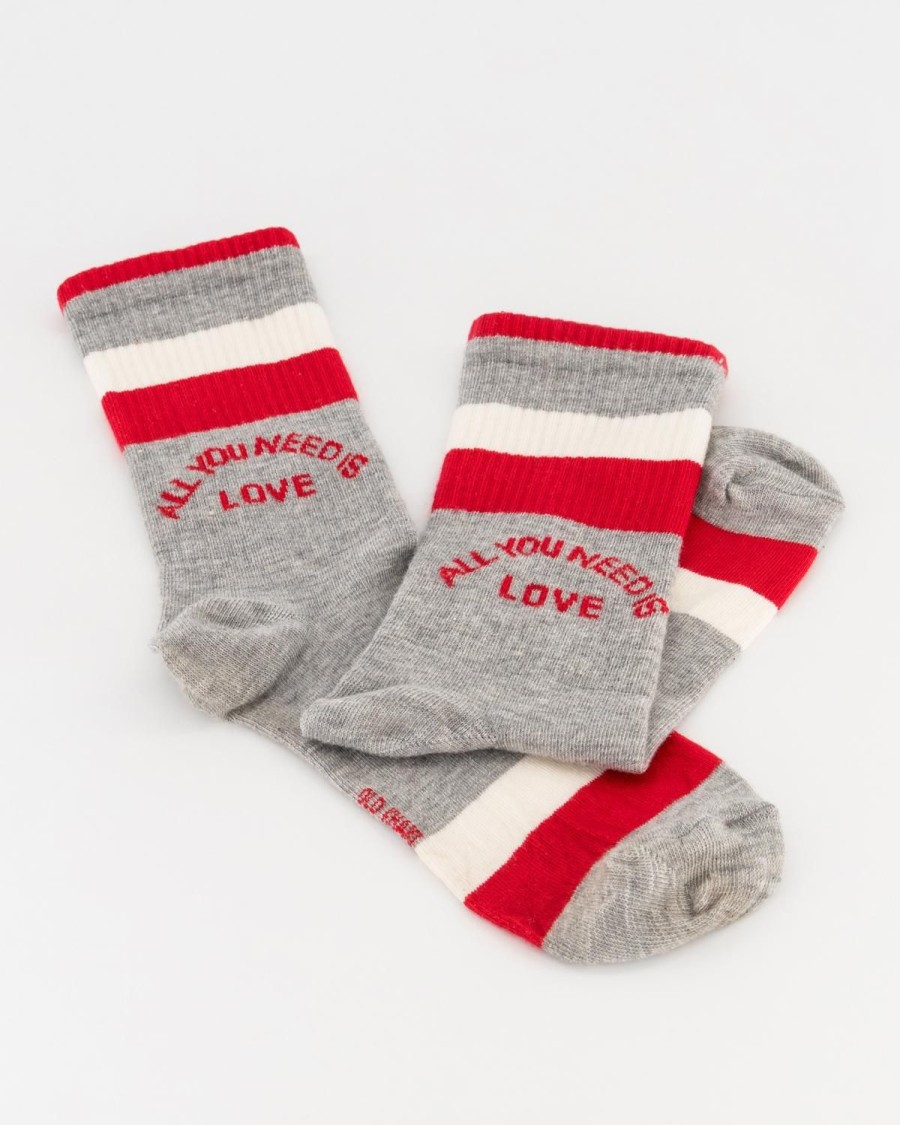 Old Khaki Socks | Uni Vivo Heart Groat Socks 2-Pack White