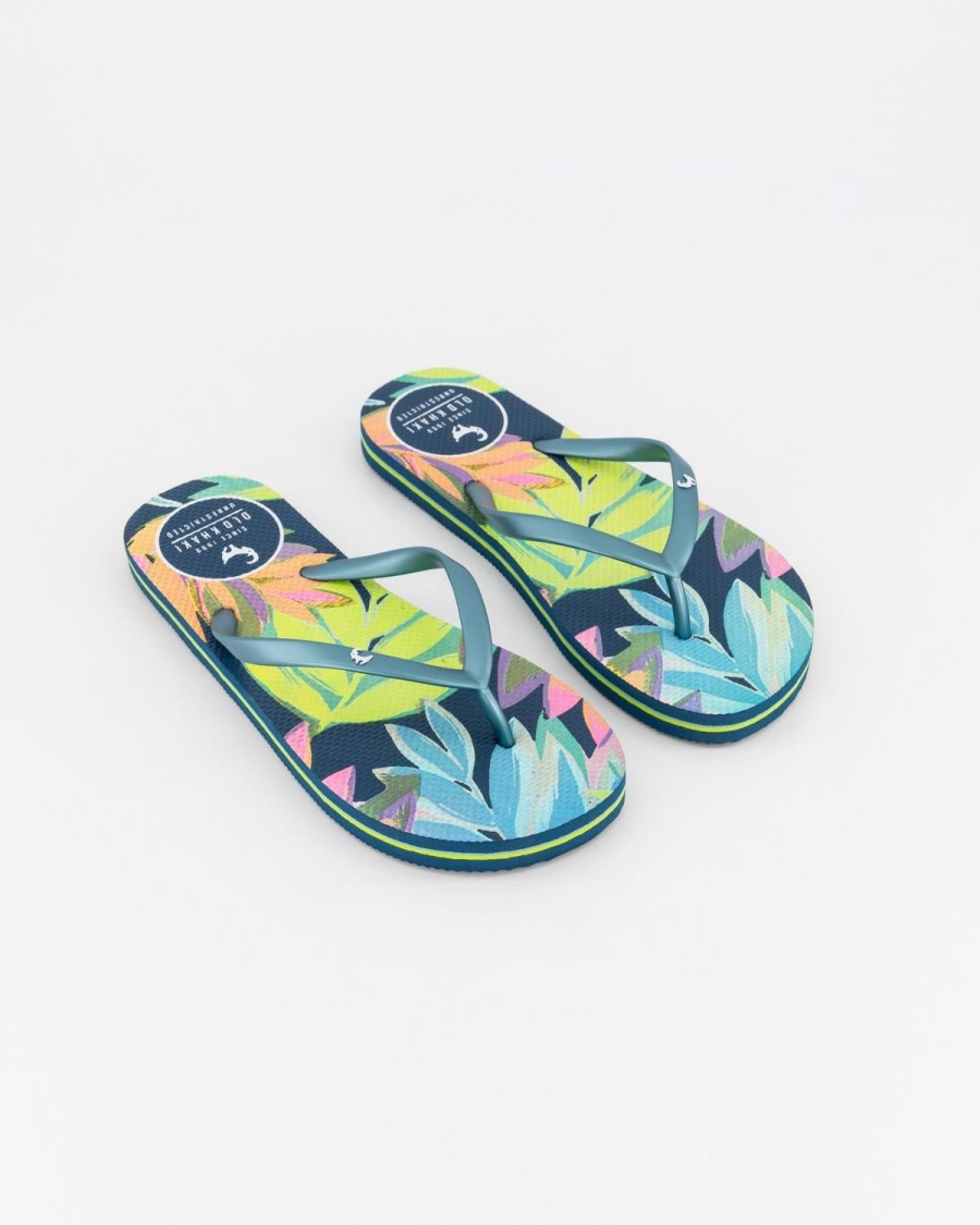 Old Khaki Flip-Flops | Women'S Tide Flip Flop Teal