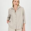 Old Khaki Shirts & Blouses | Women'S Maya Linen Shirt Stone