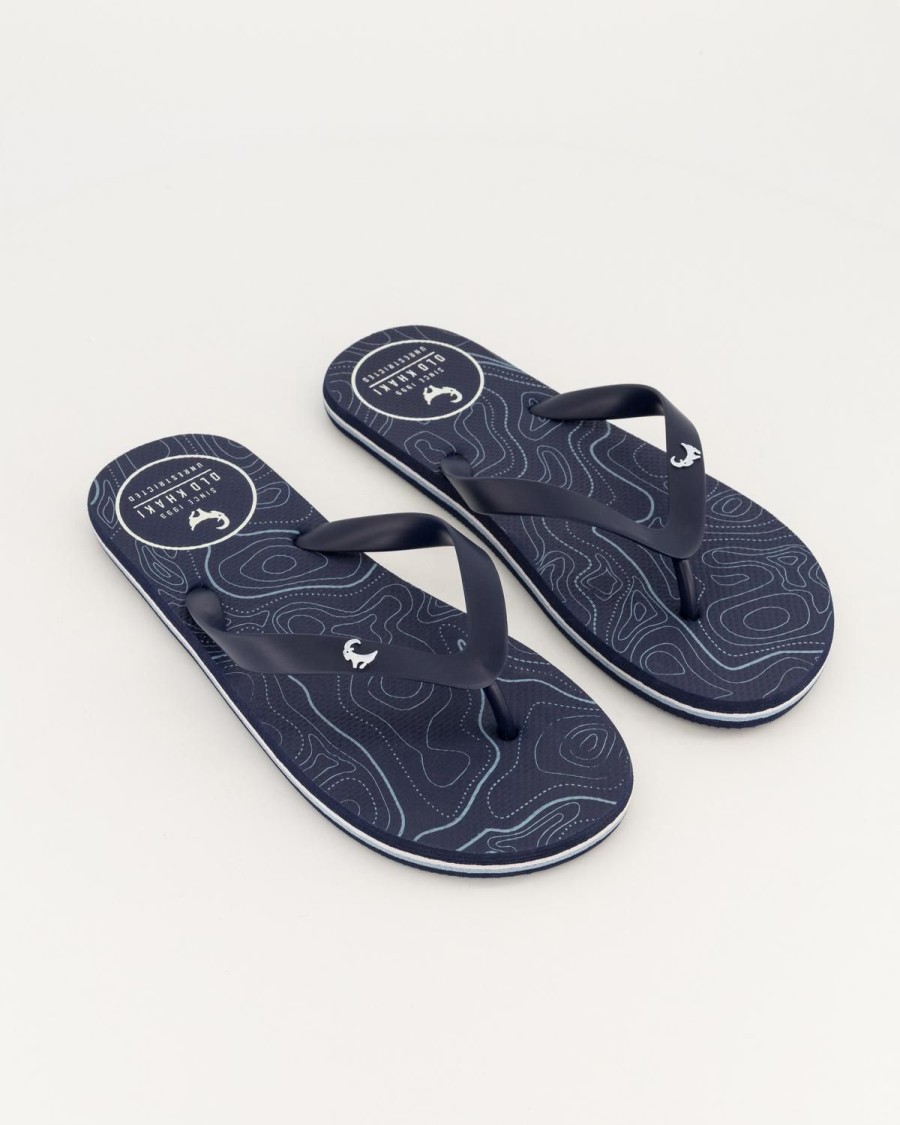 Old Khaki Flip-Flops | Men'S Pacifico Flip Flop Navy