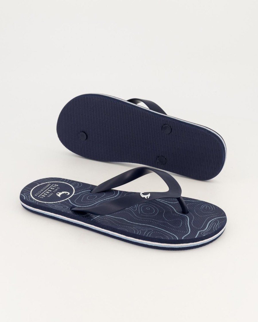 Old Khaki Flip-Flops | Men'S Pacifico Flip Flop Navy