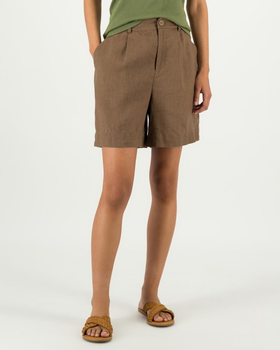 Old Khaki Shorts | Women'S Miley Bermuda Linen Shorts