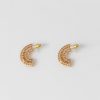 Old Khaki Jewellery | Women'S Arched Dangle Bead Earrings Gold