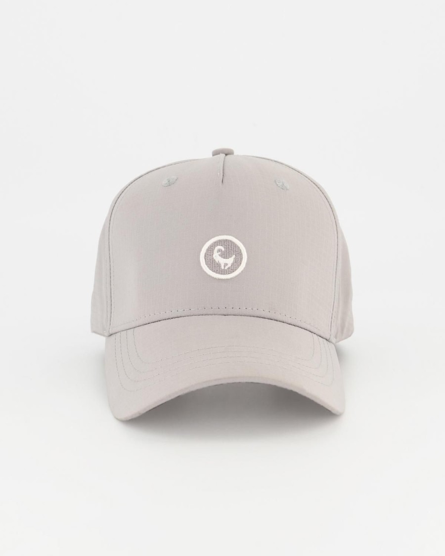 Old Khaki Headwear | Palmer Ribstop Embroidered Badge Peak Grey