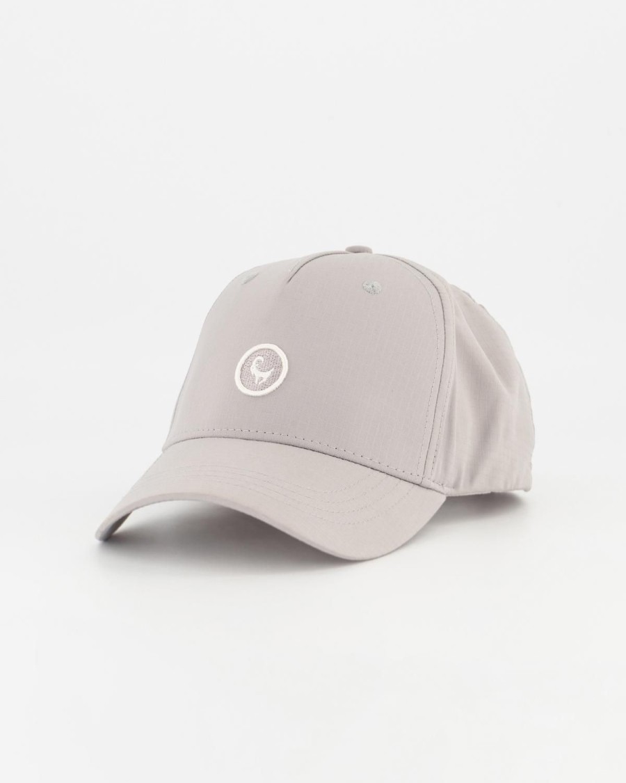 Old Khaki Headwear | Palmer Ribstop Embroidered Badge Peak Grey