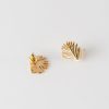 Old Khaki Jewellery | Women'S Leaf Stud Earrings Gold