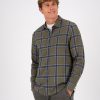 Old Khaki Shirts | Men'S Lucas Check Slim Fit Shirt Olive