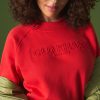 Old Khaki Knitwear & Sweats | Women'S Cayla Embossed Sweat Coral