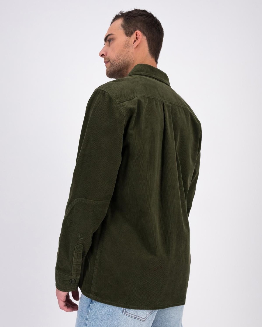 Old Khaki Jackets | Men'S Henry Corduroy Shacket Olive