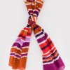 Old Khaki Scarves & Kimonos | Raylette Abstract Stripe Print Scarf Orange